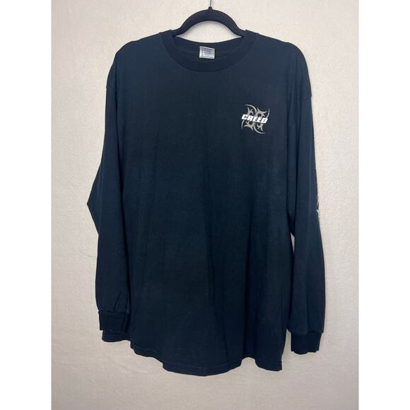 Creed Band Vintage 90s Black Long Sleeve T-Shirt Size XL Rare Band Tee
